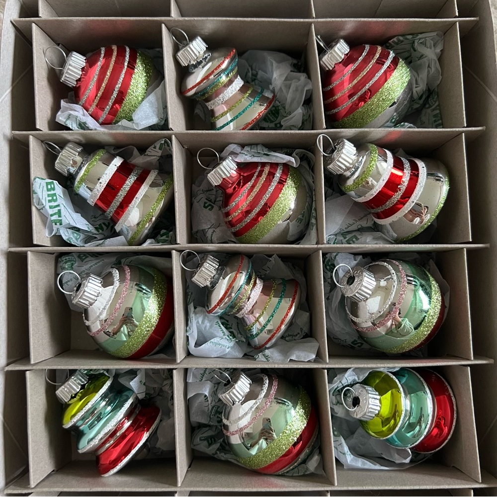 christopher radko shiny brite glass ornaments
